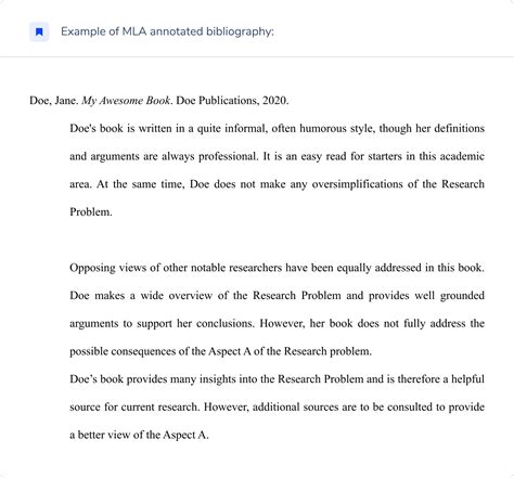 mla annotated bibliography example.